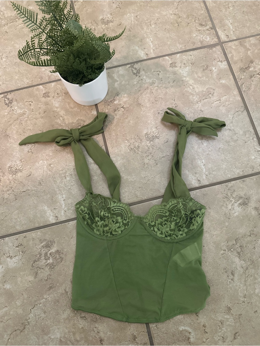 CORSET TIE STRAP TANK